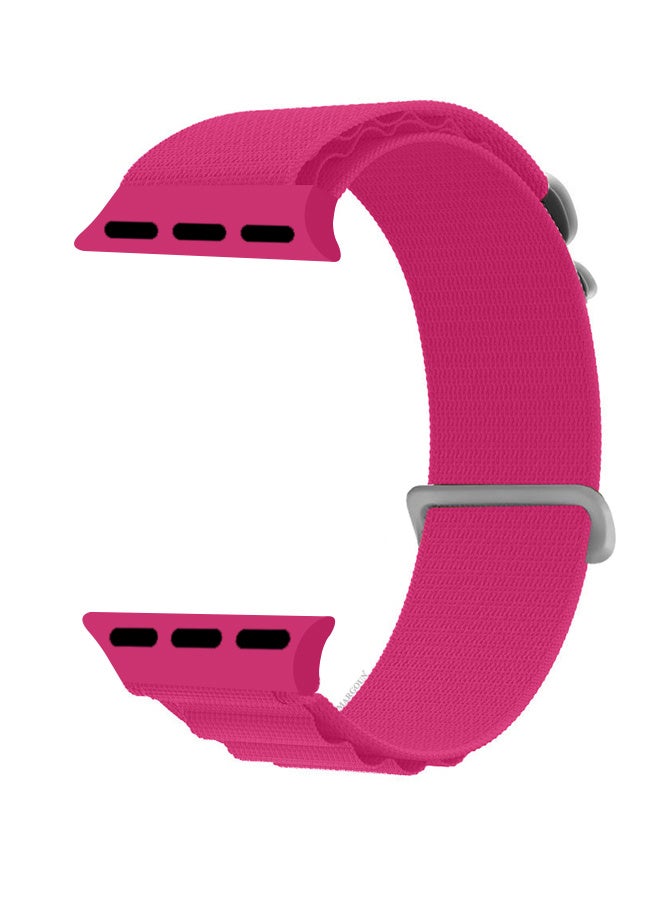 Replacement Band for Apple Watch Band 49mm 46mm 45mm 44mm - Alpine Loop Band for Women Men - Adjustable With Metal G-Hook Strap For iWatch Ultra Series SE 8/7/6/5/4/3/2/1 - Hot Pink - Image 2