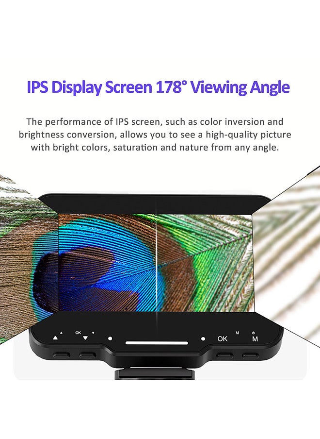 Lepmerk - LP043H 4.3 Inches IPS HD Screen Digital Microscope Industrial Microscope TV HD Output Compatible with PC Wins and MAC OS System - Image 1