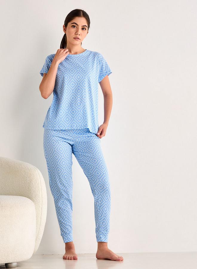 سبلاش فيڤ طقم بيجامة مطبوع - Image 1