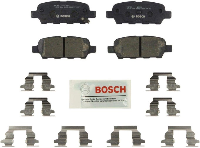 Be1679H Blue Ceramic Disc Brake Pad Set With Hardware - Compatible With Select Mazda 3, 6; Mitsubishi Outlander, Outlander Sport; Rear