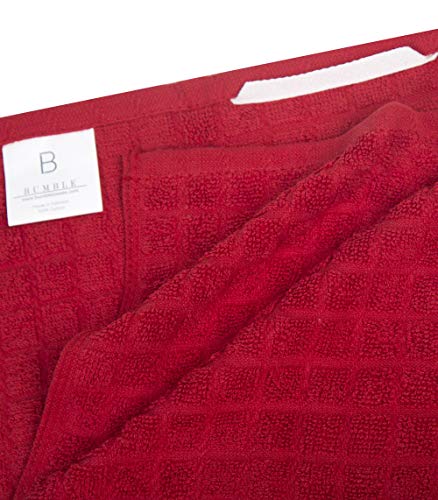Bumble Towels Bumble Kitchen Towels | 100% Cotton Dish Towels with Hanging Loop | 16"x 28" | 380GSM | Absorbent Kitchen Towel Set | 6 Pack, Red - Image 3