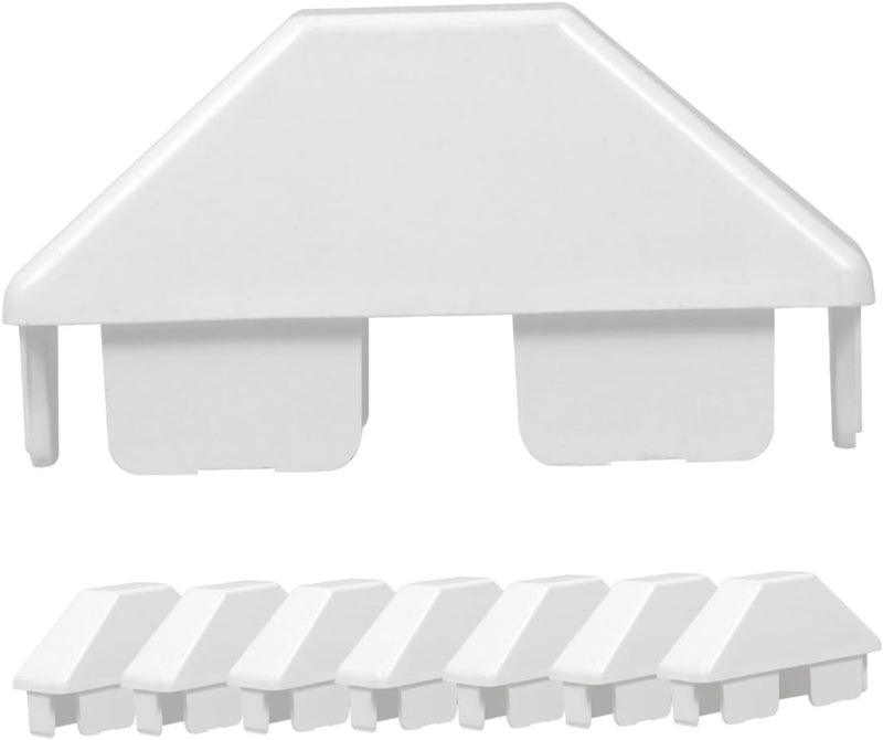 Angoily 8pcs PVC Fence Top Cap Flat Covers Fence Cap Column Cover Replacement Vinyl Picket Sealing for Pets Safety - Image 1