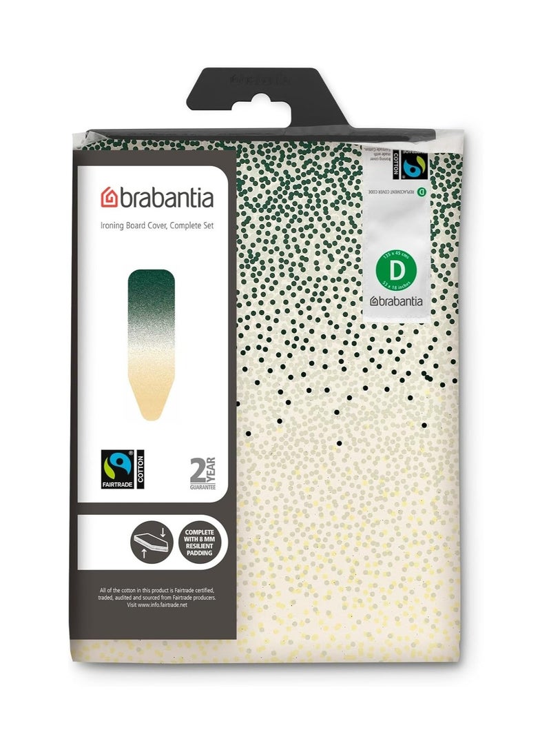 Brabantia Ironing Board Cover Size D, 135 × 45 cm, 8 mm Foam Padding, Fairtrade Cotton, Durable Easy-Fit Design, New Dawn - Image 5