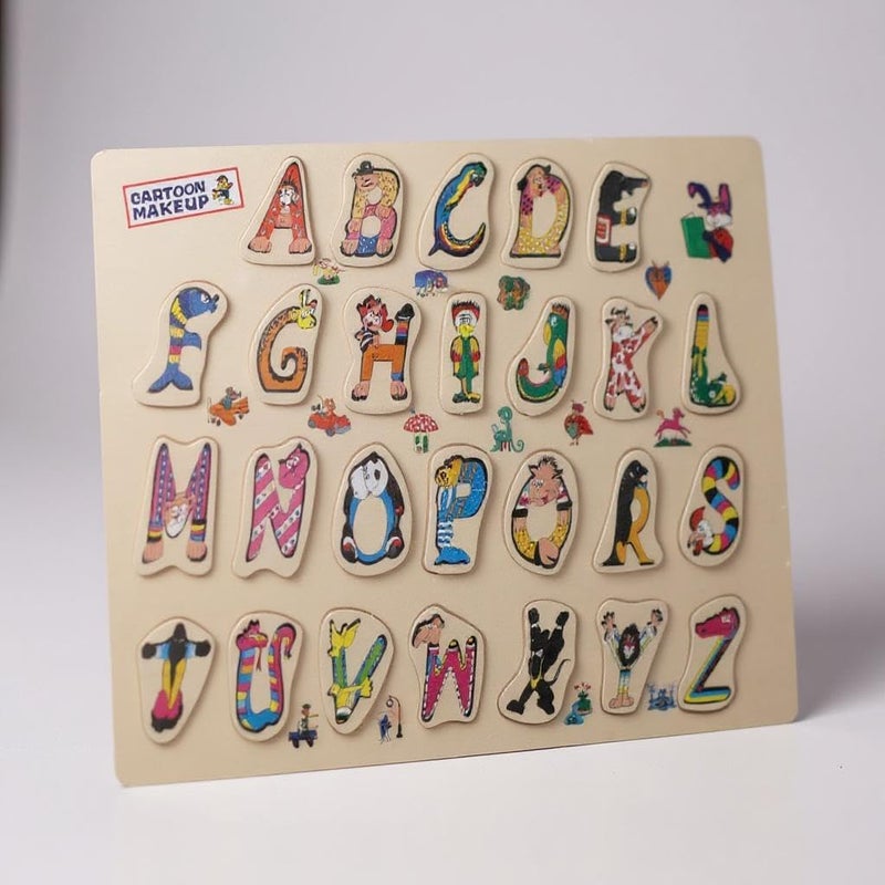 B&D Wooden Alphabet Puzzle Board for Toddlers - Image 2