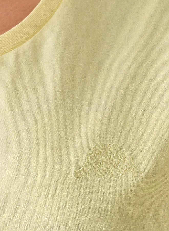 Kappa YELLOW Kappa Women Logo Embroidered T shirt for Women | Best Price UAE
