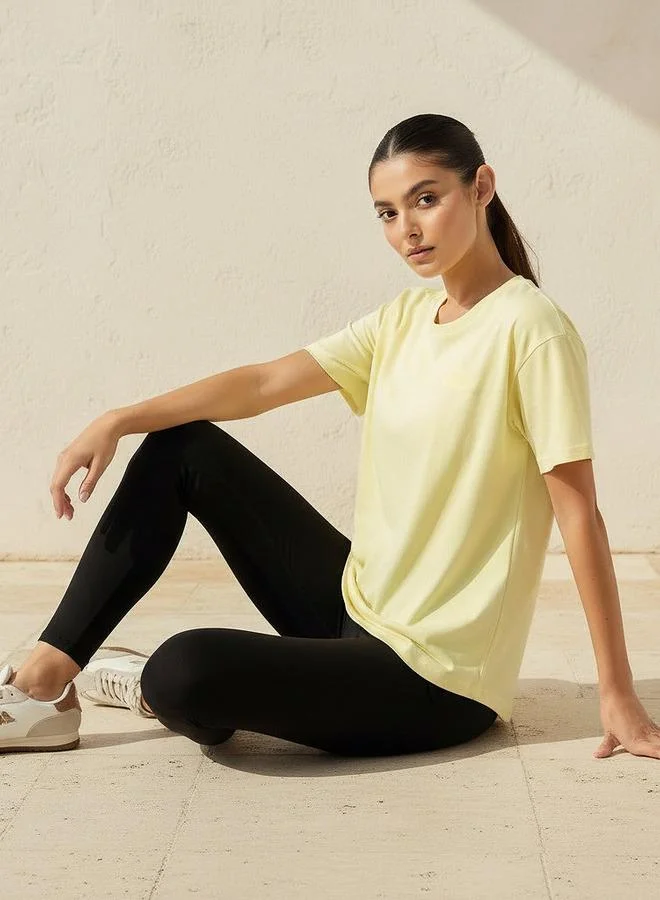 Kappa YELLOW Kappa Women Logo Embroidered T shirt for Women | Best Price UAE