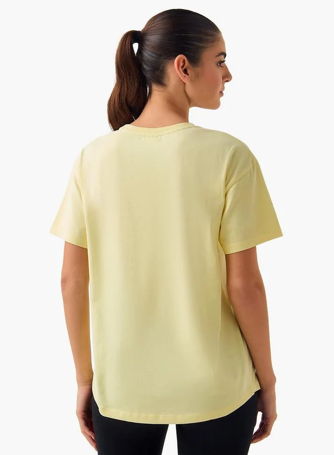 Kappa YELLOW Kappa Women Logo Embroidered T shirt for Women | Best Price UAE