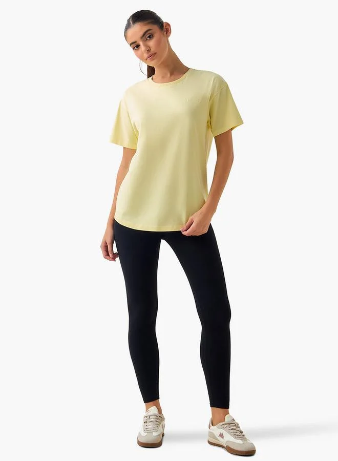 Kappa YELLOW Kappa Women Logo Embroidered T shirt for Women | Best Price UAE