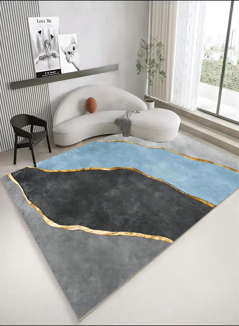 Sharpdo Artistic Abstract Area Rugs Non Slip Soft Modern Interior Carpet Water Proof Area Rug Non Shedding 160*230 cm Suitable for Bedroom Living Room Apartment - Image 1