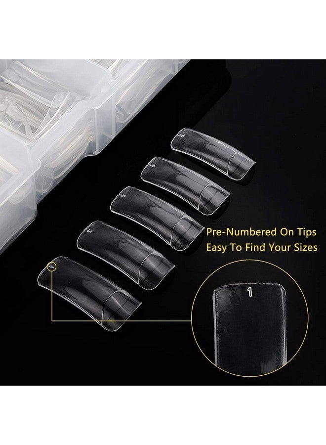 Yokilly 1000Pcs Square Nail Tips For Acrylic Nails Professional Fake Clear Natural Acrylic Short Square French Artificial Nail Tips Half Cover With Acrylic Nail Clipper 2Pcs Nail Files For Nail Salon Home - Image 4