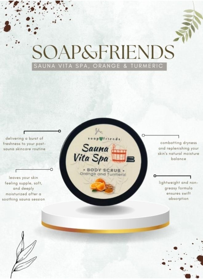 Soap&Friends Orange Turmeric Body Scrub 50ml for Sauna and Steam Bath Glow  - Image 3