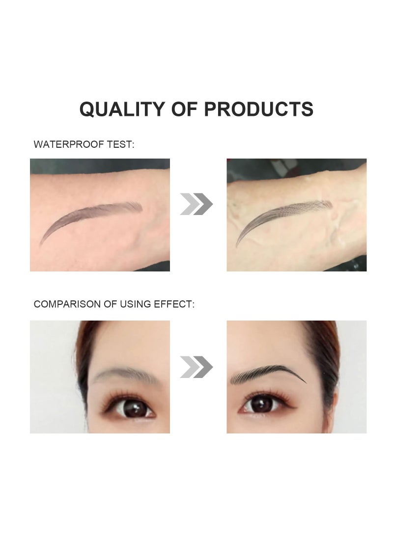 SYOSI - Eyebrow Transfers Hair-Like Authentic Eyebrows Tattoo Stickers72 Pairs 8 Sheets 2 Styles Waterproof Long Lasting False Tattoos Peel Off Instant Eyebrow for Women Girls Makeup (black) - Image 1