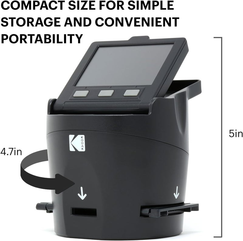 Kodak Kodak SCANZA Digital Film  Slide Scanner  Converts 35mm 126 110 Super 8  8mm Film to JPEG with 35 LCD EasyLoad Inserts  Adapters  - Image 5