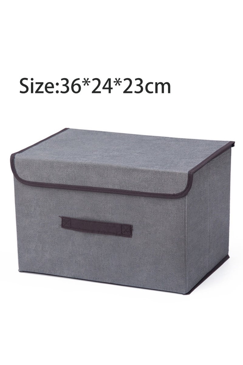2-pieces Waterproof Foldable Household Sheet Blanket Storage Box With Dust-proof Lid Cloest Space Save Cloth Organizer Bag Multifunction Kids Toy Office Supplies Container - Image 3