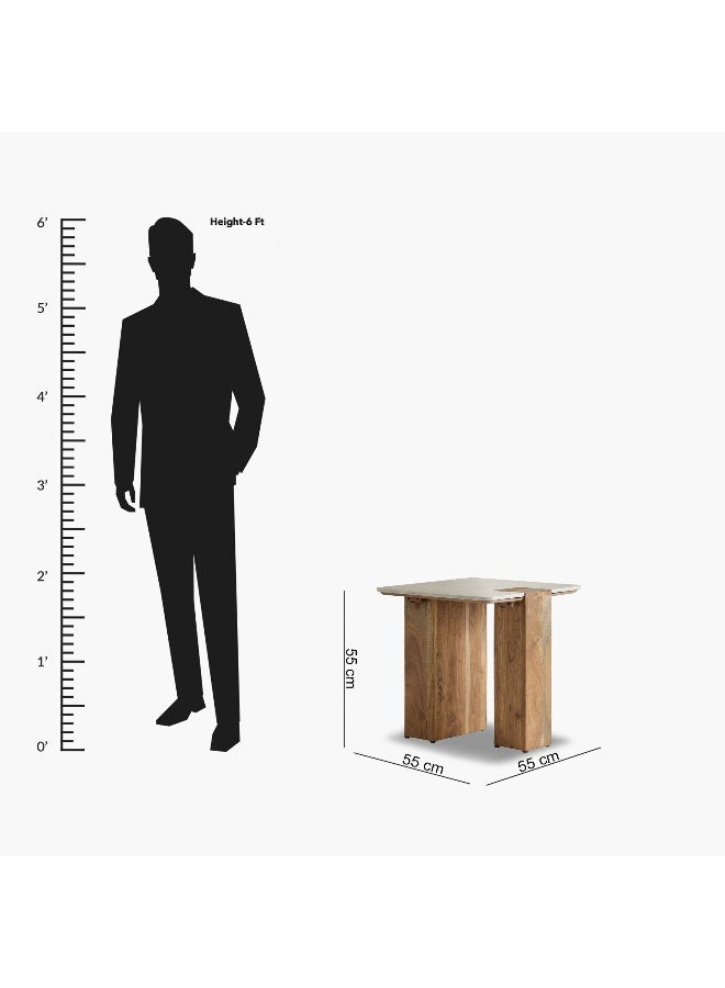 Home Box Seoul Marble Top End Table - Image 2
