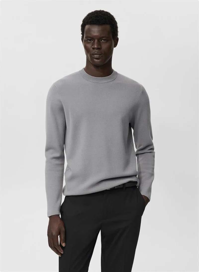 Mango Man Medium-knit regular-fit sweater