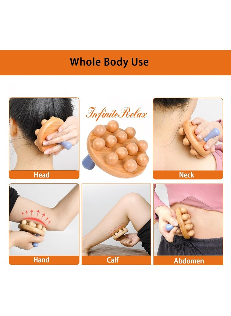 general Wooden Body Brush, 2-Pack Cellulite Massager Lymphatic Drainage Massager, Wood Massage Tool Wood Massage Tool, Wooden Massage Body Brush - Image 2