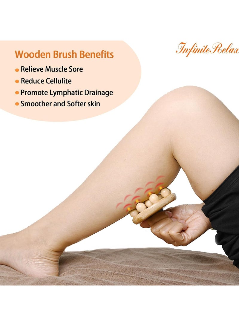 general Wooden Body Brush, 2-Pack Cellulite Massager Lymphatic Drainage Massager, Wood Massage Tool Wood Massage Tool, Wooden Massage Body Brush - Image 4