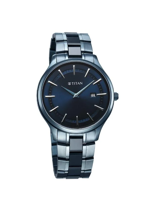 تيتان Men's Stainless Steel Analog Watch 90142QD01 - 41 mm