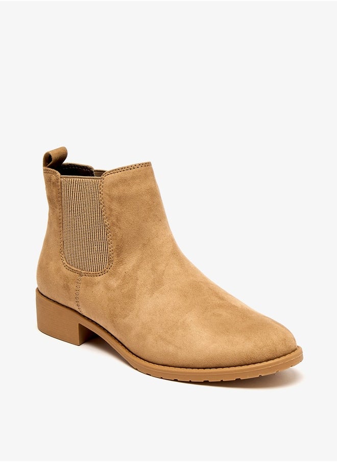 Celeste Women's Slip-On Ankle Boots with Block Heels and Pull Tabs  - Image 1
