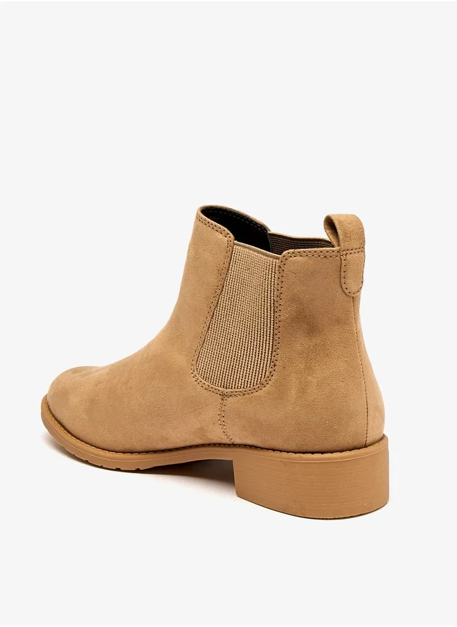 Celeste Women's Slip-On Ankle Boots with Block Heels and Pull Tabs