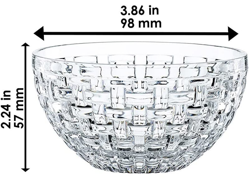 Nachtmann Bossa Nova Round Crystal Dip Bowls, Set of 4, Serving Dish for Sauce, Salsa, Ice Cream, and Dips, Giftable, 3.5 Ounce, Clear, Dishwasher Safe - Image 3