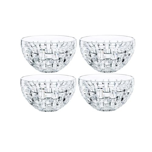Nachtmann Bossa Nova Round Crystal Dip Bowls, Set of 4, Serving Dish for Sauce, Salsa, Ice Cream, and Dips, Giftable, 3.5 Ounce, Clear, Dishwasher Safe - Image 1