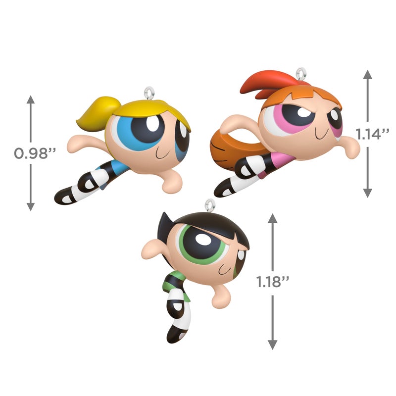 Hallmark Keepsake Christmas Ornaments 2024  The Powerpuff Girls Blossom  Bubbles and Buttercup  Set of 3  Cartoon Gifts - Image 5