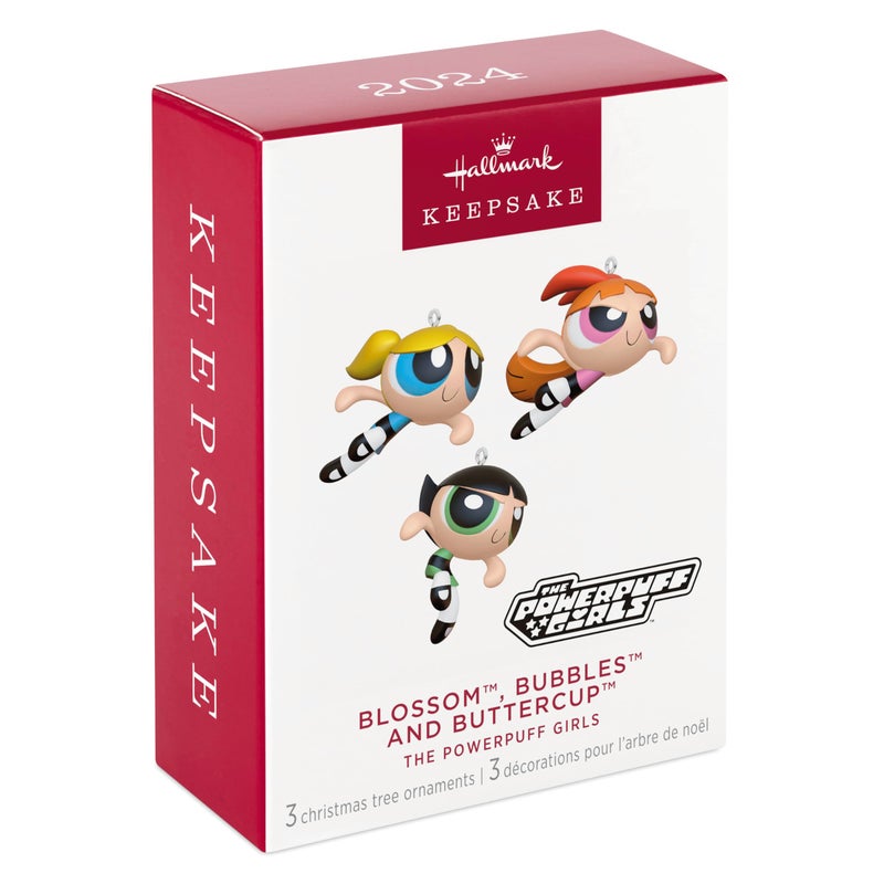 Hallmark Keepsake Christmas Ornaments 2024  The Powerpuff Girls Blossom  Bubbles and Buttercup  Set of 3  Cartoon Gifts - Image 3
