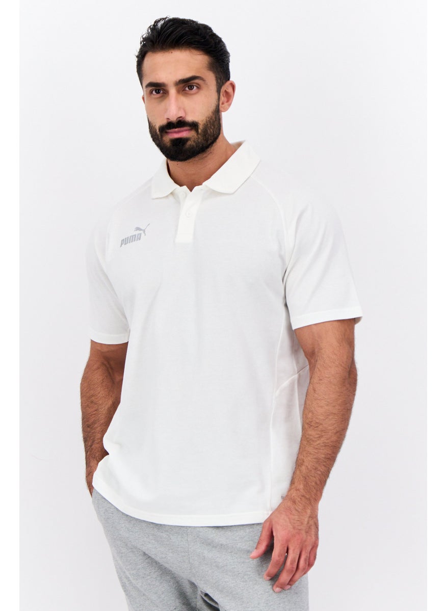 PUMA Men Sportswear Fit Short Sleeve Football Polo Shirts, White  - Image 1
