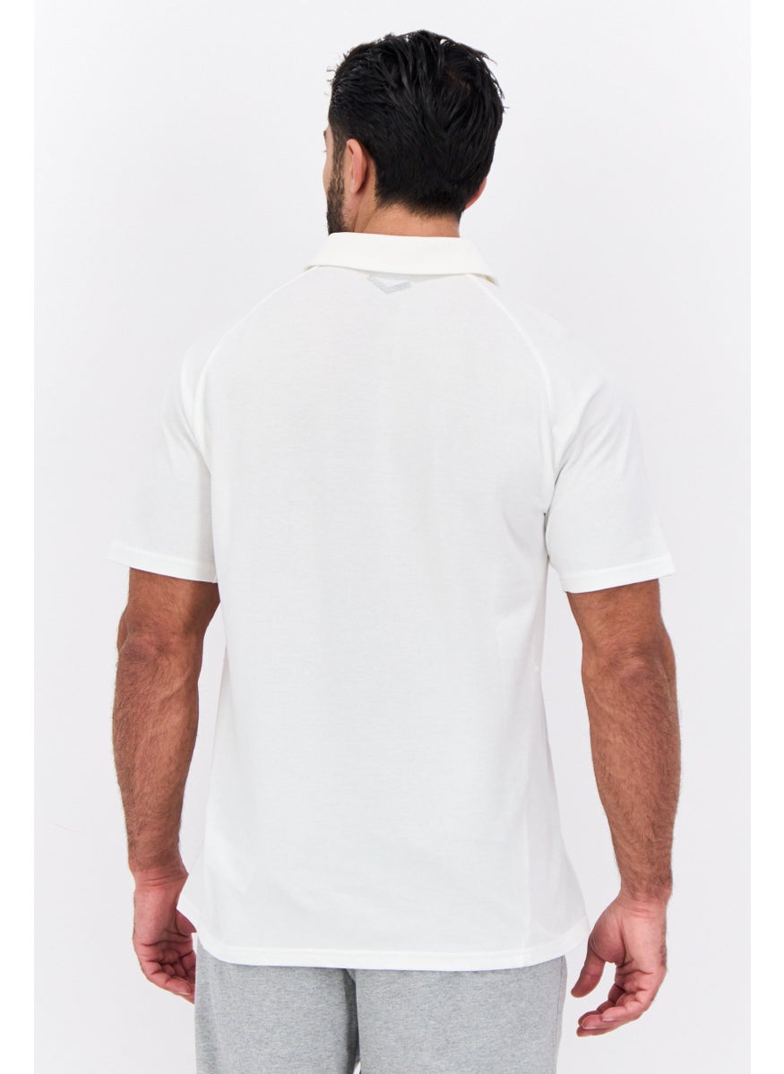 PUMA Men Sportswear Fit Short Sleeve Football Polo Shirts, White  - Image 3