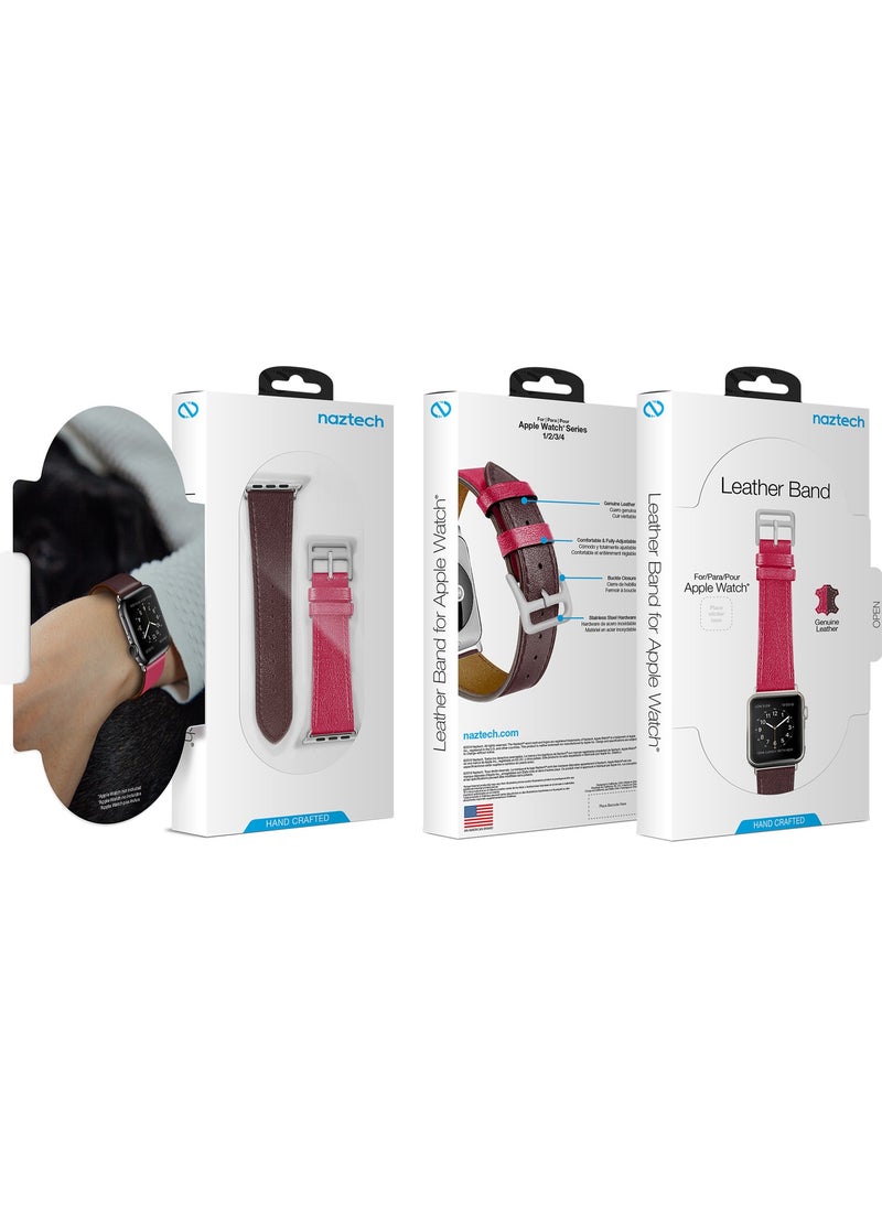 Naztech - Apple Watch 2 3 4 5 6 Se 42 44 mm Leather Strap Band - Image 1