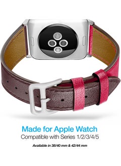 Naztech Apple Watch 2 3 4 5 6 Se 42 44 mm Leather Strap Band  - Image 1