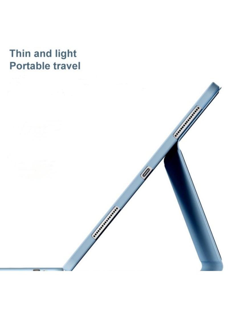 اووكاي حافظة لوحة مفاتيح لمس باللغتين العربية والإنجليزية متوافقة مع جهاز لينوفو آيديا تاب برو 12.7 بوصة 2025، حافظة واقية رفيعة مع لوحة مفاتيح وماوس لاسلكيين قابلين للفصل بتقنية بلوتوث (أسود) - Image 5