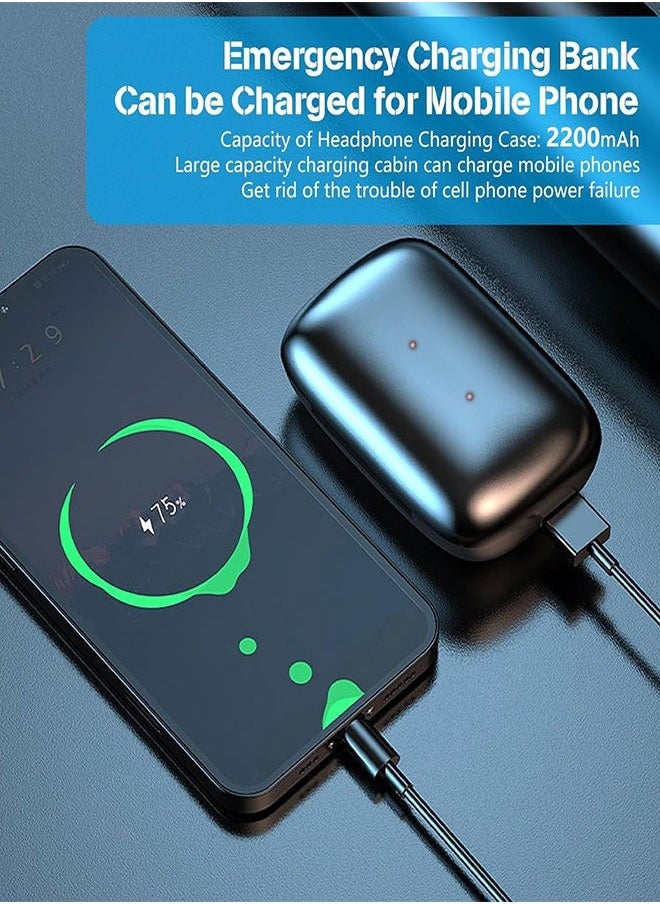 Generic - Wireless Bluetooth Headset with Open Adjustable Noise Cancellation, V5.3 TWS (Blue) - Image 1