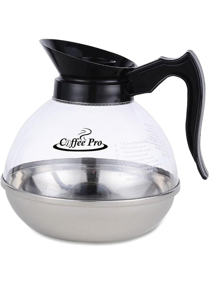 CoffeePro كاراف أصلي غورميه CPU12 غير قابل للكسر، عادي، 12 كوب، 8 إنش × 10 إنش × 10 إنش، مقبض BK (CFPCPU12) شفاف - Image 2