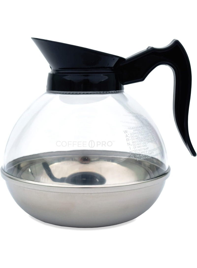 CoffeePro كاراف أصلي غورميه CPU12 غير قابل للكسر، عادي، 12 كوب، 8 إنش × 10 إنش × 10 إنش، مقبض BK (CFPCPU12) شفاف - Image 1