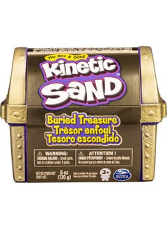 Kinetic Sand Kinetic Sand, Buried Treasure Playset with 6oz of Kinetic Sand and Surprise Hidden Tool (Style May Vary)  - Image 1