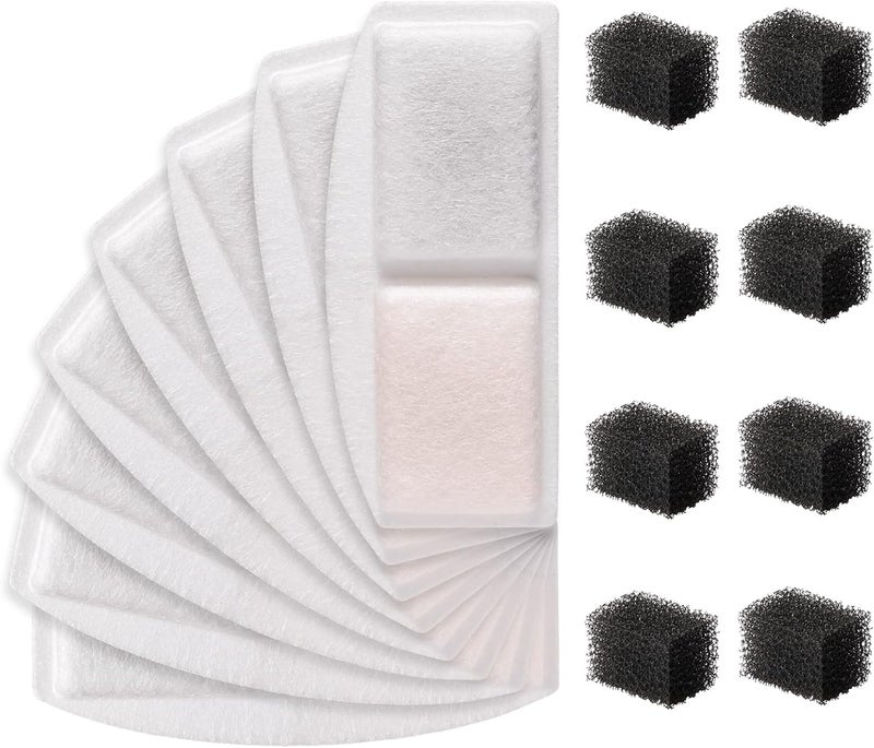 Veken 8 Pack Replacement Filters  8 Pack Replacement PreFilter Sponges for 100oz3L Automatic Pet Fountain Cat Water Fountain Dog Water Fountain - Image 1