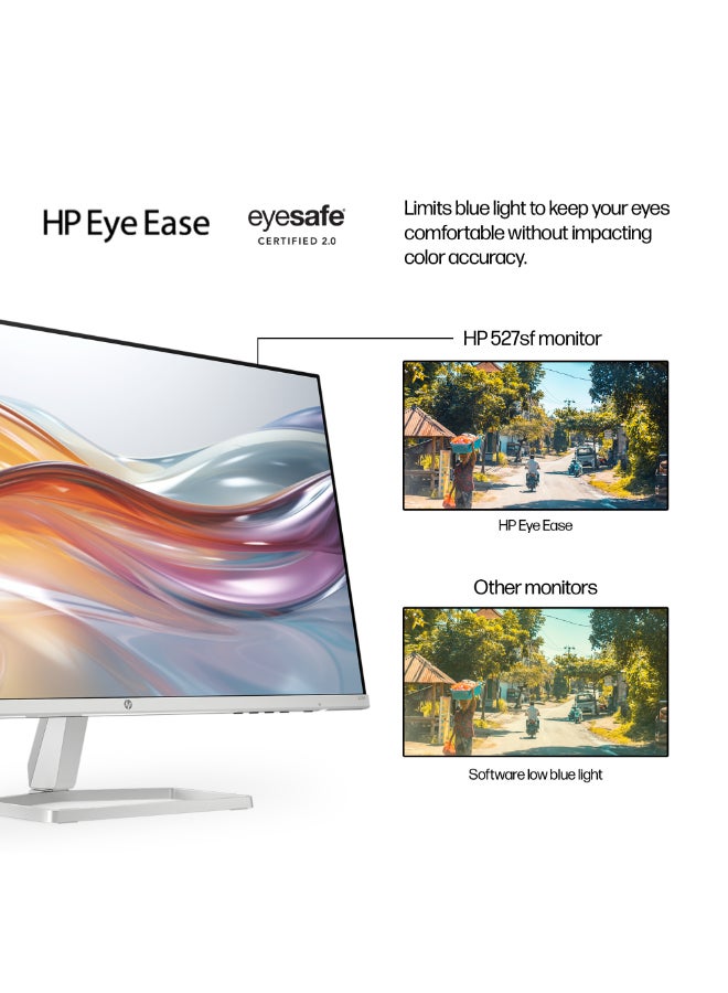 HP شاشة 27 بوصة سلسلة 5 FHD (1920x1080) بمعدل تحديث 100 هرتز، لوحة IPS ووقت استجابة 5 مللي ثانية - 527SF - Image 4