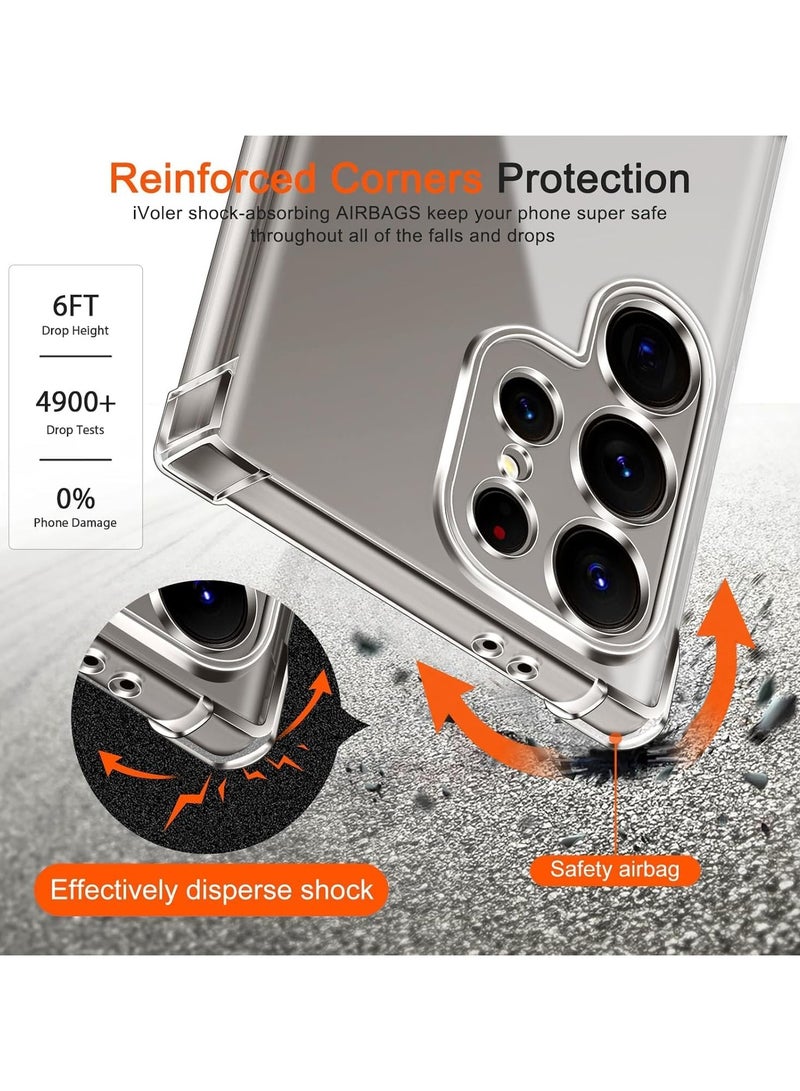 for Samsung Galaxy S25 Ultra Case Cover for Samsung S25 Ultra Phone Case Clear Scratch Resistant Reinforced Corners TPU Rubber Soft Skin Silicone Protective Cover for Samsung Galaxy S25 Ultra Clear - Image 2