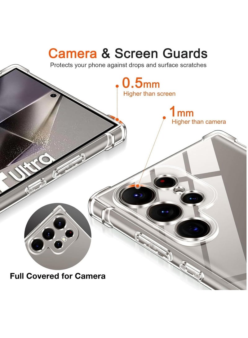 for Samsung Galaxy S25 Ultra Case Cover for Samsung S25 Ultra Phone Case Clear Scratch Resistant Reinforced Corners TPU Rubber Soft Skin Silicone Protective Cover for Samsung Galaxy S25 Ultra Clear - Image 3