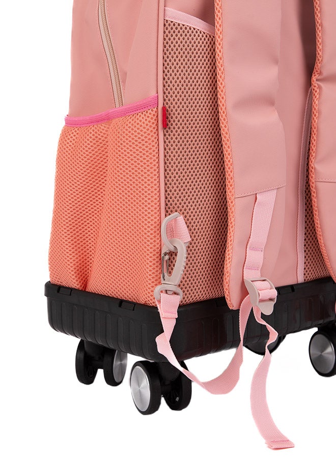 بريما حقيبة ظهر قابلة للطي 20 بوصة بأربع عجلات | حقيبة مدرسية للطلاب بعجلات، مناسبة للسفر والعمل والجامعة، جيوب متعددة، حافظة لابتوب، مقبض قوي قابل للطي، مدمجة وواسعة للاستخدام اليومي - Image 5