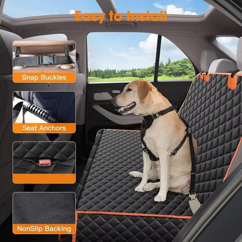 Dog Car Seat Cover for 2016-2025 Toyota Tacoma, Pet Back Seat Protector Heavy-Duty Nonslip Bench Guard Scratchproof Durable Cover - Image 5