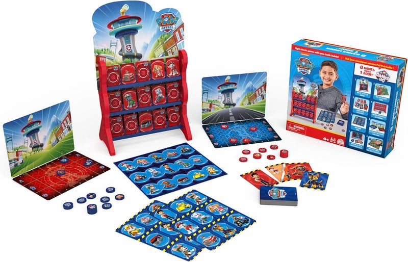 Spin Master Games 6065470, Spielesammlung mit Brettspielen Kinder, Dame, Tic-Tac-Toe, Memory, Bingo, Nix da, Kartenspiele, Paw-Patrol-Spielzeug für Vorschulkinder - Image 5