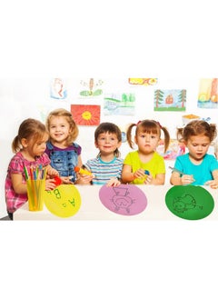 Weigav 12Pack 11 Inch Color Dry Wipe Dot Circle Removable Dry Erase Circles, Whiteboard Marking Vinyl Sticker Dot Wall Decal Wall Decal School Classroom Student Table  - Image 3