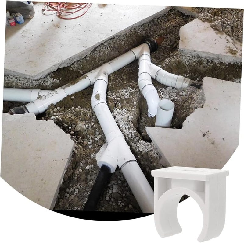 حامل مشبك أنابيب PVC 2 10X2 00X1 50 سم للسباكة الكهربائية والغاز والماء التثبيت السريع متين - Image 3