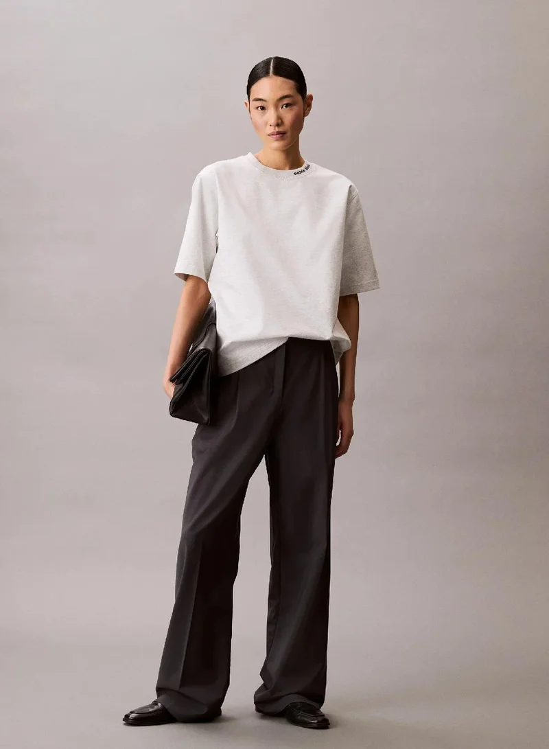 Calvin Klein Jeans BC02 Light Grey Heather Relaxed T-shirt for Women | Best Price UAE