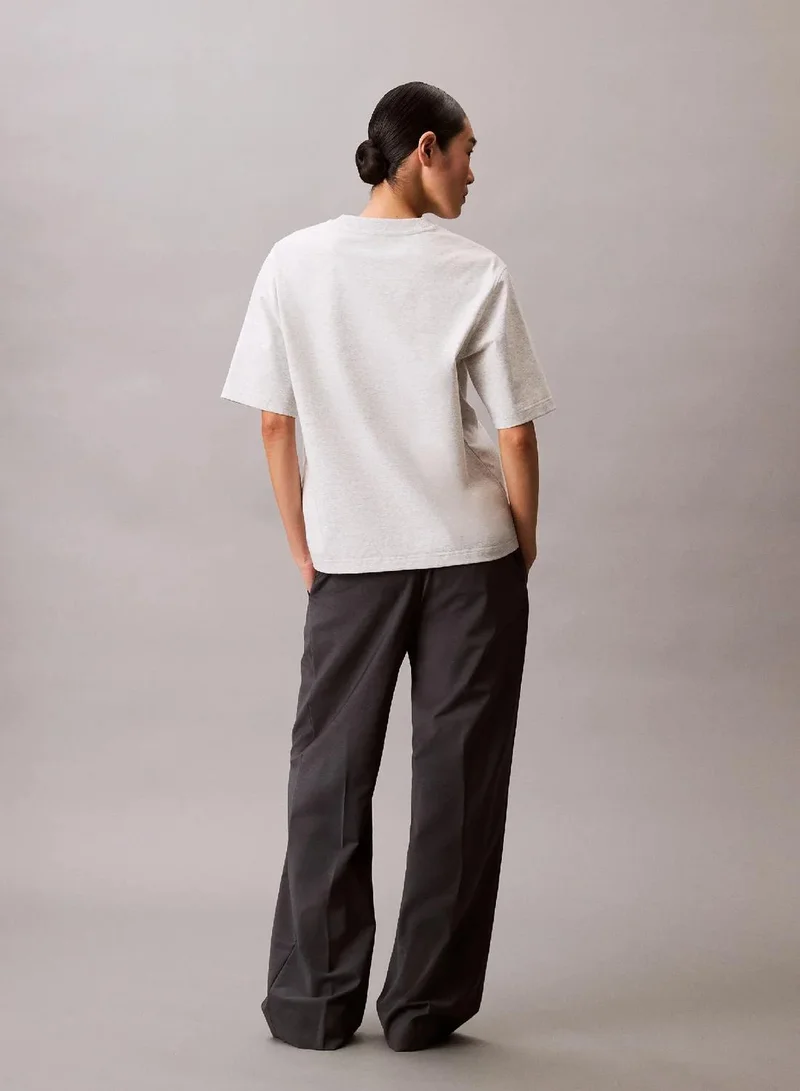 Calvin Klein Jeans BC02 Light Grey Heather Relaxed T-shirt for Women | Best Price UAE