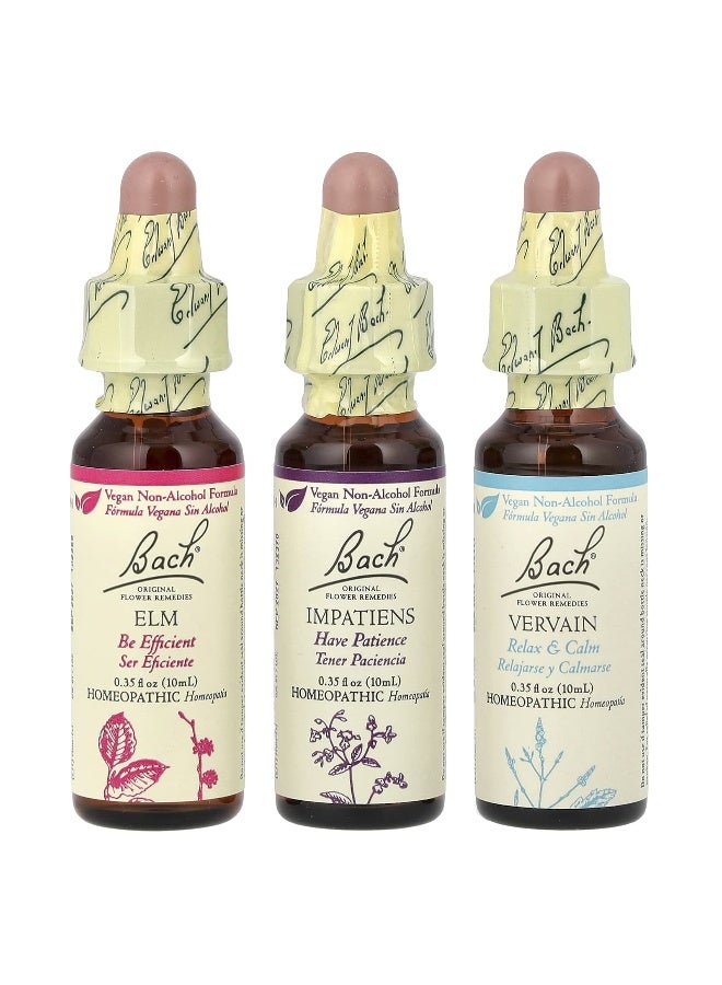 Bach, Original Flower Remedies, Motivation Kit, Get It Done, 3 Droppers, 0.35 fl oz (10 ml) Each (Packaging may vary) - Image 1